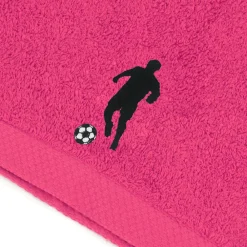 Serviette De Bain|Linnea Drap de douche 70x140 cm coton 550g/m2 PURE FOOTBALL Rose Fuchsia