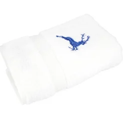 Linnea Drap de douche 70x130 cm HIRSH Blanc/Bleu 600g/m2