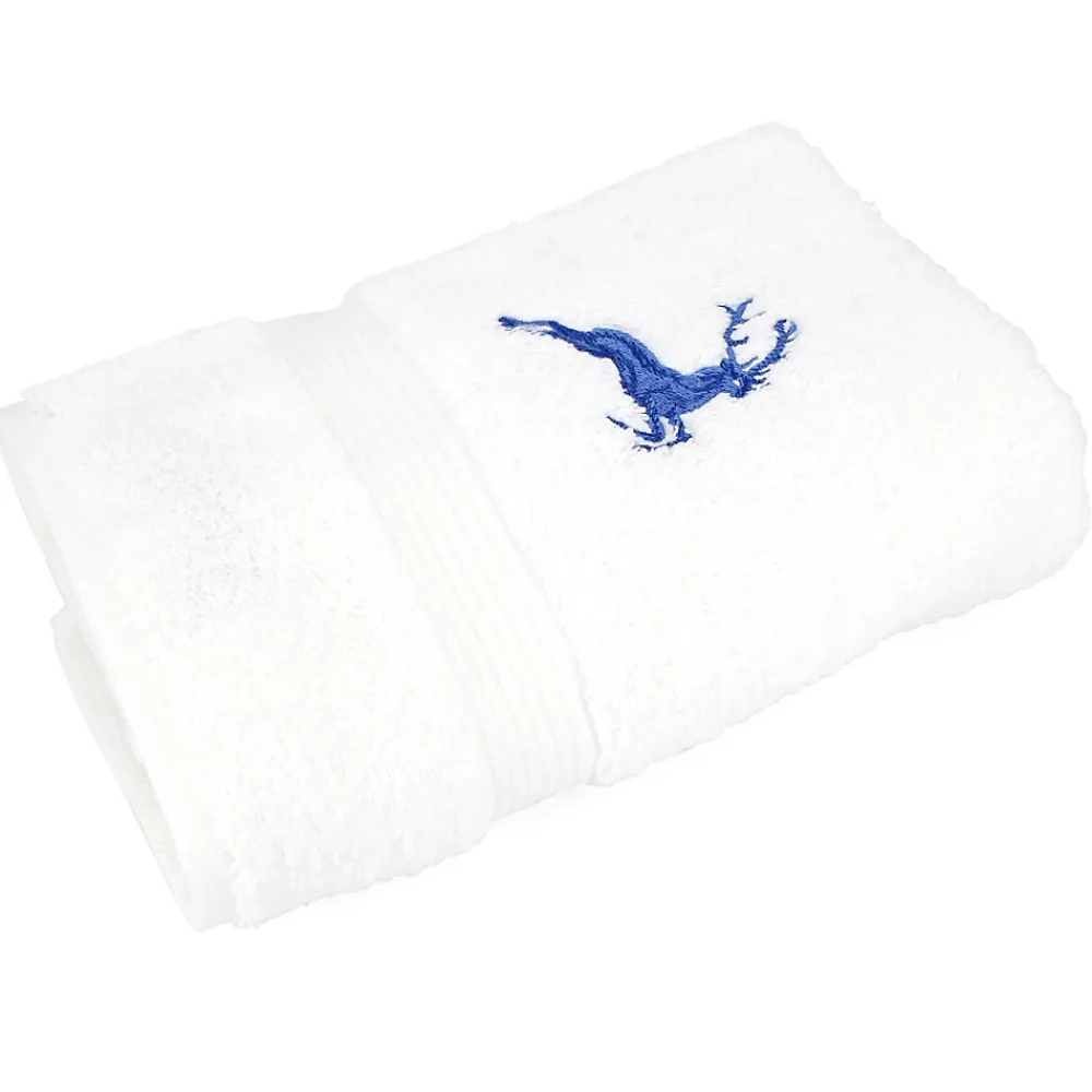 Linnea Drap de douche 70x130 cm HIRSH Blanc/Bleu 600g/m2