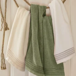 Linnea Drap de douche 70x140 cm JULIET Vert 520g/m2