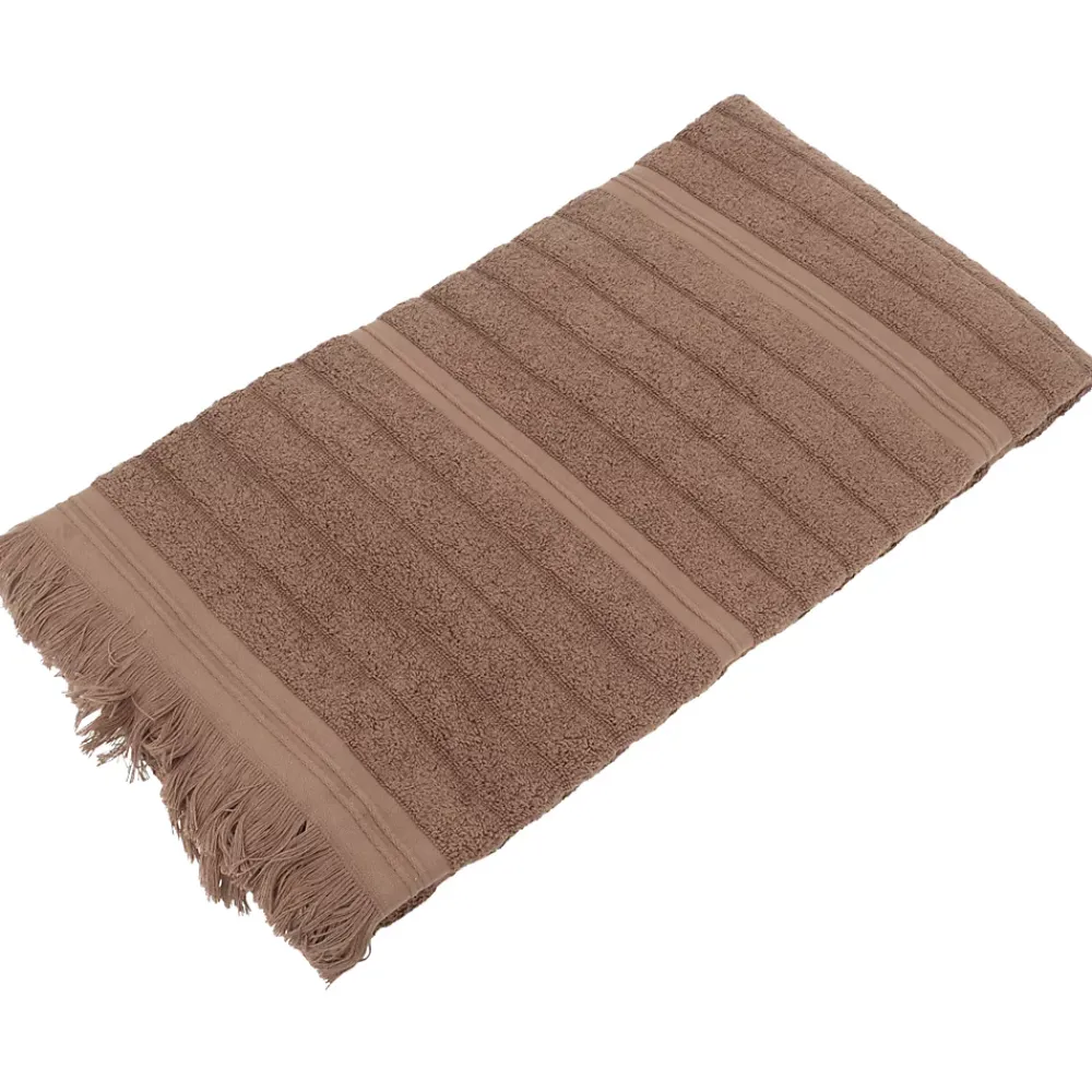 Linnea Drap de douche 70x140 cm NATURAL STRIPES marron