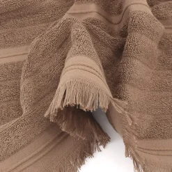 Linnea Drap de douche 70x140 cm NATURAL STRIPES marron
