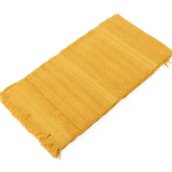 Serviette De Bain|Linnea Drap de douche 70x140 cm NATURAL STRIPES curry