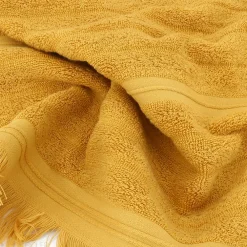 Serviette De Bain|Linnea Drap de douche 70x140 cm NATURAL STRIPES curry