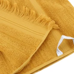 Serviette De Bain|Linnea Drap de douche 70x140 cm NATURAL STRIPES curry