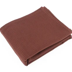 Serviette De Bain|Linnea Drap de douche 70x140 cm nid d'abeille PURE WAFFLE 300 g/m² marron