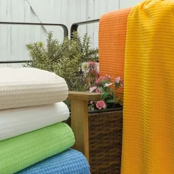 Serviette De Bain|Linnea Drap de douche 70x140 cm nid d'abeille PURE WAFFLE 300 g/m² marron