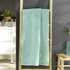 Serviette De Bain|Douceur D'Intérieur Drap de Douche 70x130 cm Éponge Unie Tendresse Céladon 600g/m²
