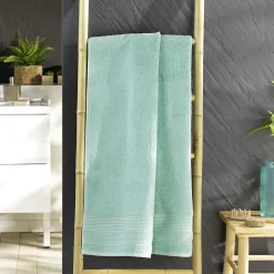 Serviette De Bain|Douceur D'Intérieur Drap de Douche 70x130 cm Éponge Unie Tendresse Céladon 600g/m²