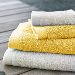 Linnea Drap de douche 70x140 cm PURE Jaune 550g/m2