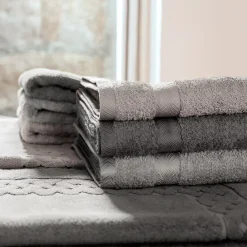 Linnea Drap de douche 70x140 cm ROYAL CRESENT Gris Souris 650g/m2