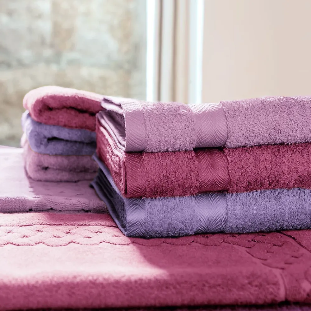 Linnea Drap de douche 70x140 cm ROYAL CRESENT Rose Lavande 650g/m2