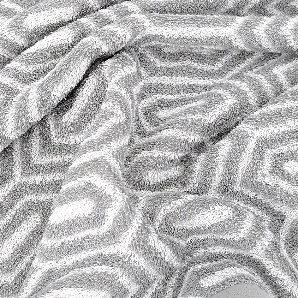 Linnea Drap de douche 70x140 cm SYMETRIE coton Gris Alvéoles