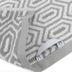 Linnea Drap de douche 70x140 cm SYMETRIE coton Gris Alvéoles