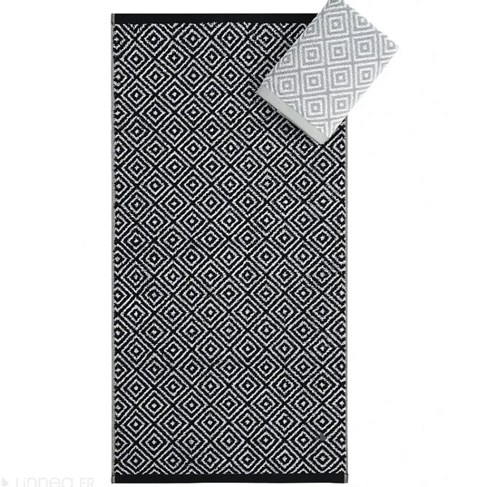 Linnea Drap de douche 70x140 cm SYMETRIE coton Gris Alvéoles