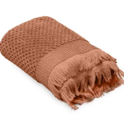 Serviette De Bain|Linnea Drap de douche 70x130 cm TETHYS micro-coton orange Terre