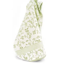 Linnea Drap de douche 70x140 cm VINTAGE FLORAL Vert 550g/m2