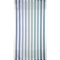 Serviette De Bain|Linnea Drap de plage à rayures 100x180 cm pur coton collection BARBAGIA bleu