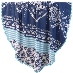 Linnea Drap de plage rond 180 cm INCA Bleu