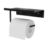 Accessoire Wc|GoodHome Dérouleur de papier toilette Kina Noir