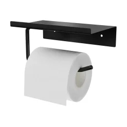 Accessoire Wc|GoodHome Dérouleur de papier toilette Kina Noir