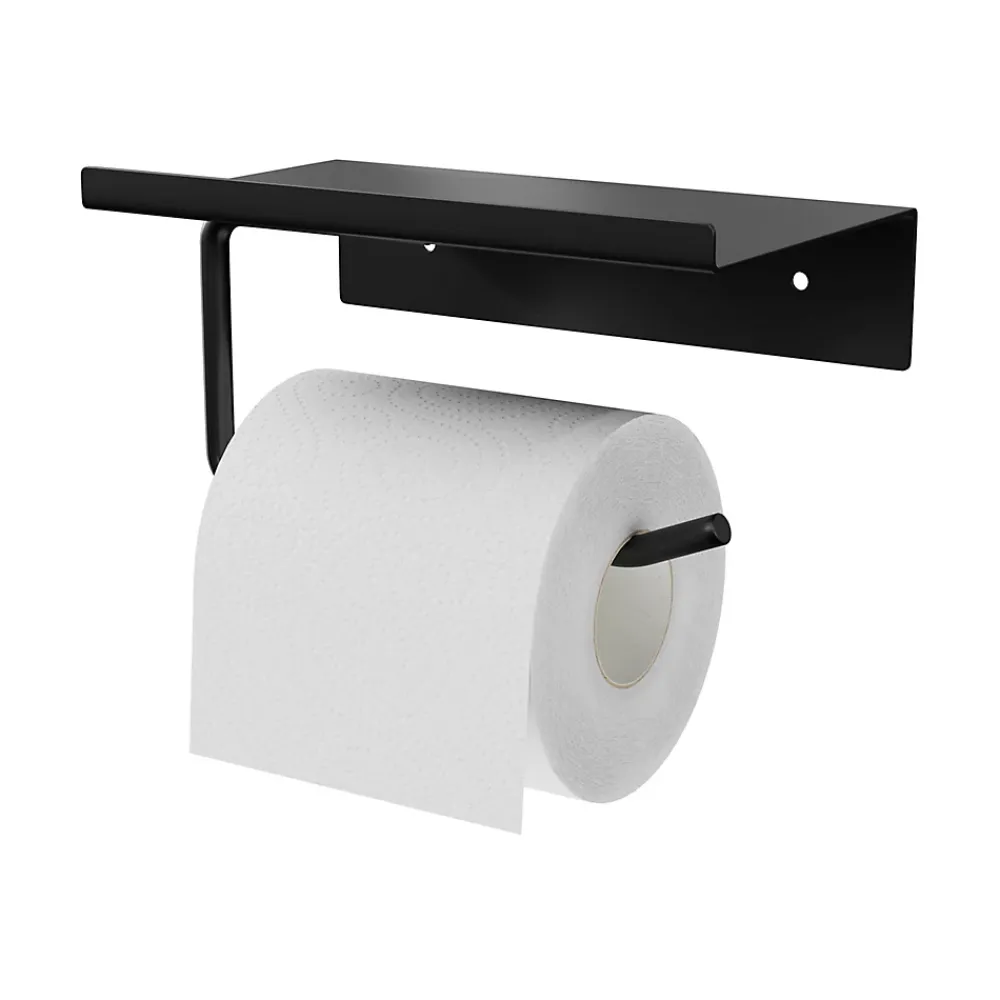 Accessoire Wc|GoodHome Dérouleur de papier toilette Kina Noir