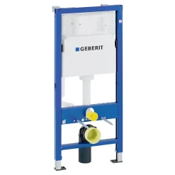 Geberit Duofix pack WC bâti-support UP100 + WC suspendu sans bride Ceramia avec abattant SoftClose + plaque noir (GEBCEPXWT09-FR)