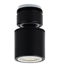 Accessoire De Robinet|MTK Eco aérateur d'eau orientable, bi-jets, noir,
