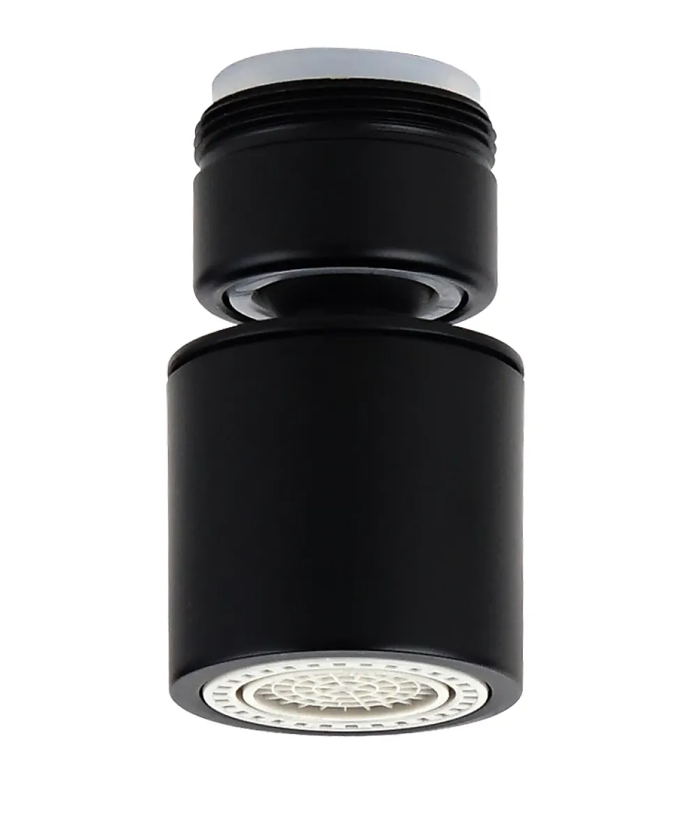 Accessoire De Robinet|MTK Eco aérateur d'eau orientable, bi-jets, noir,