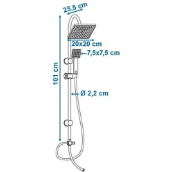 Colonne De Douche Thermostatique|Rousseau Edouard - Colonne de douche sans robinetterie SOTO - Finition Chromée