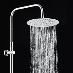Colonne De Douche Thermostatique|Edouard Rousseau - Colonne de Douche Thermostatique ARS Tablette - Mitigeur à Corps Froid - Douchette 3 Jets - Chromé