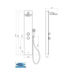 Colonne De Douche Thermostatique|Rousseau Edouard - Colonne de douche avec robinetterie ERIS - Fintion Gris Anthracite