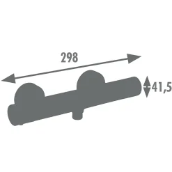 Robinet De Douche|Edouard Rousseau - Mitigeur thermostatique de douche XIO Chromé - Corps froid - Débit 10 L par minute