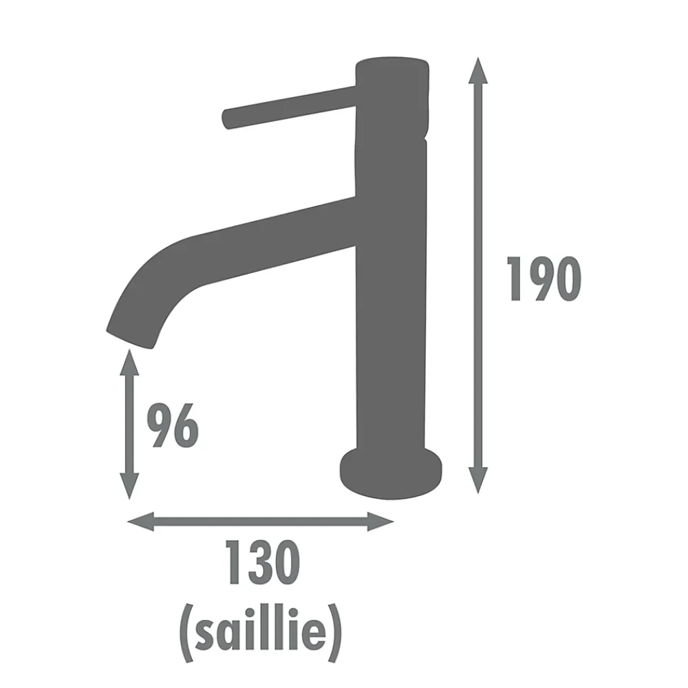 Edouard Rousseau - Mitigeur Lavabo SCRIPY - Aérateur Économie d Eau -3 Finitions Disponibles - Livré Complet avec Vidage - Laiton