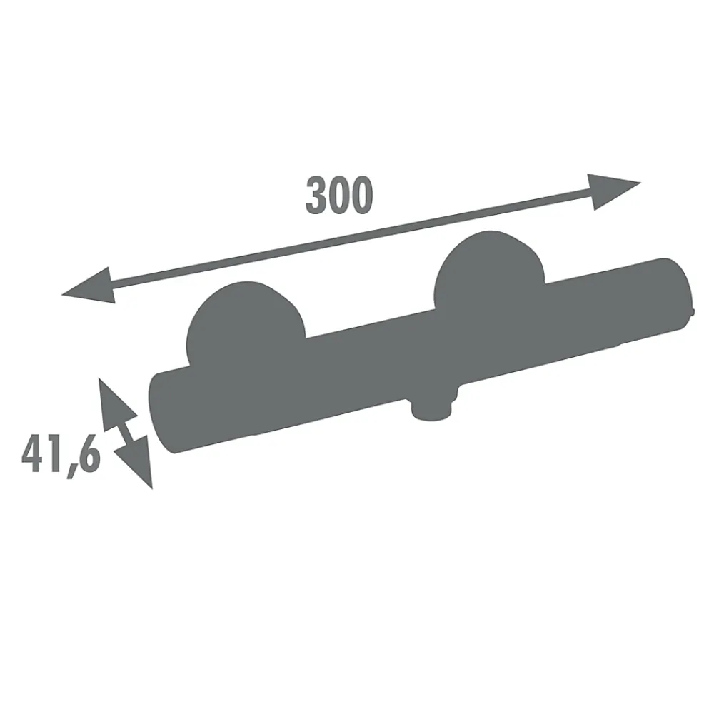 Robinet De Douche|Edouard Rousseau - Mitigeur thermostatique de douche AKILA - Corps froid - Débit 9,5 L par minute - 7 coloris disponibles