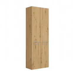 Topeshop ELLOS - Armoire de salle de bain 2 paniers à ligne - Rangement sdb - 174x60x30 - Meuble colonne