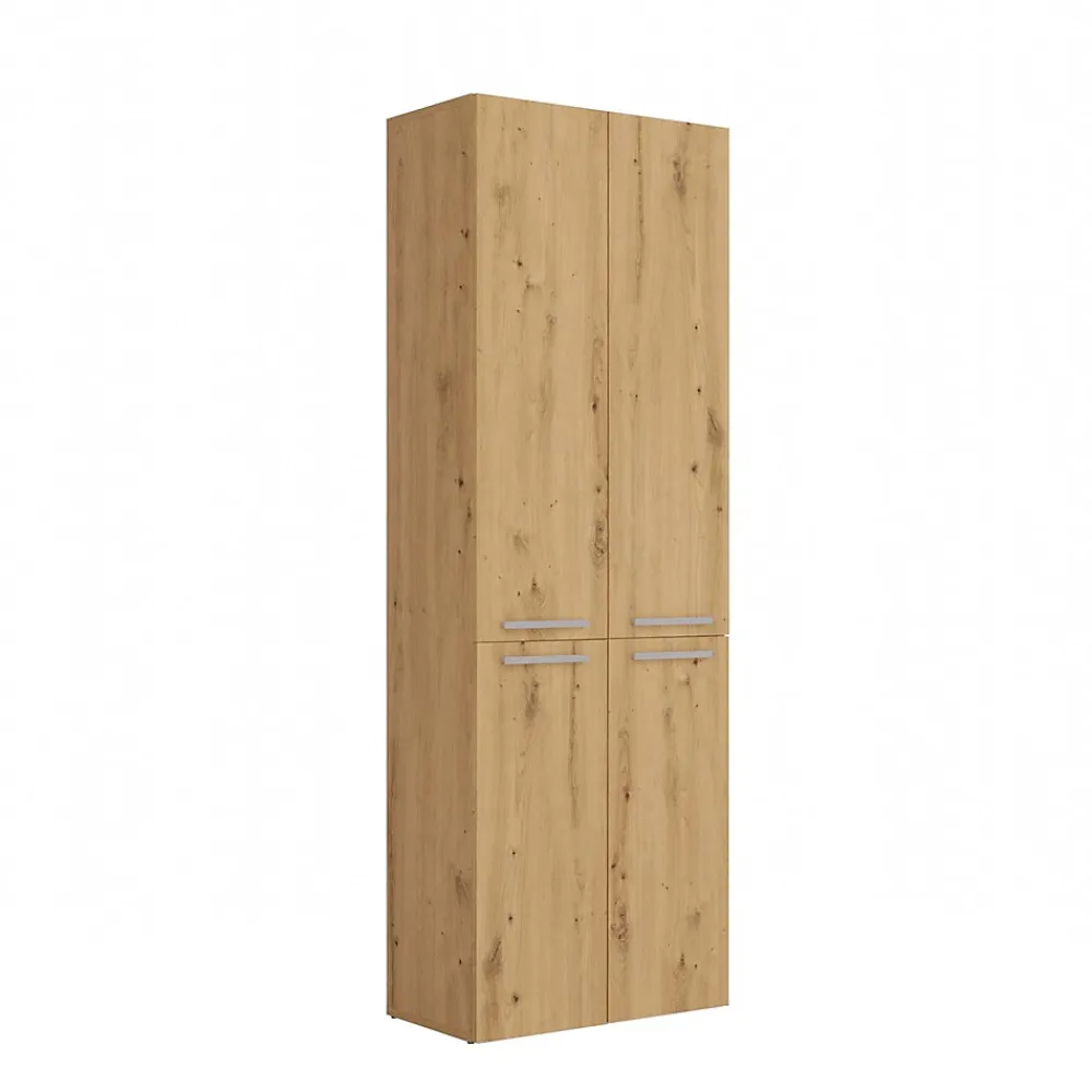 Topeshop ELLOS - Armoire de salle de bain 2 paniers à ligne - Rangement sdb - 174x60x30 - Meuble colonne