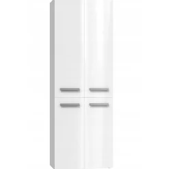 Armoire De Salle De Bains|Topeshop ELLOS - Armoire de salle de bain avec deux paniers - Poignées minimalistes - 174x60x30cms - Colonne de rangement