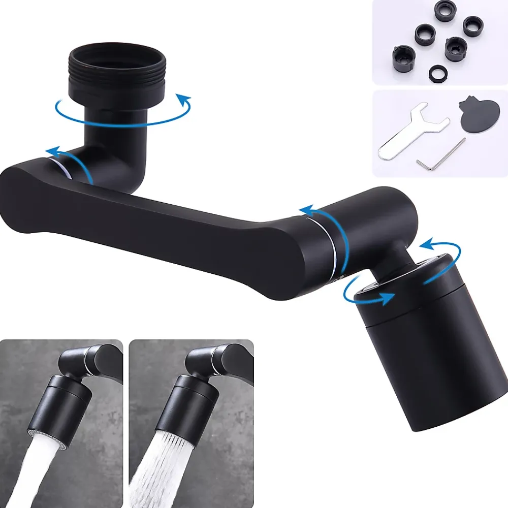 Accessoire De Robinet|Homelody Embout Robinet Pivotant 1440 Mousseur Robinet 2 Jets avec Adaptateur 20/22/24 mm pour Cuisine ou Salle de Bain