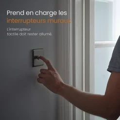 EMKE Armoire de Toilette 1 Porte - Charnières Gauche, LED Ajustable 3000K-6500K, Anti-Buée, Soft Close, Prises USB