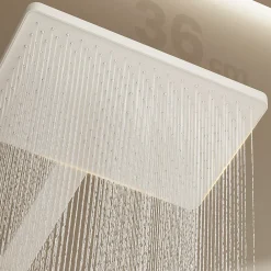 Colonne De Douche Thermostatique|EMKE Colonne de douche avec thermostat Télécommande Douche pluie étagère en verre avec des enfants porte douchette blanc
