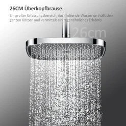 Colonne De Douche Thermostatique|EMKE Colonne de douche thermostatique Ensemble, Douchette multimode, Grande douche de tête, homologué KTW Galaxie Modèle, Chrome