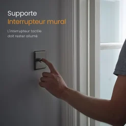 Miroir Lumineux|EMKE Miroir led salle de bain 80 cm, avec 3 Couleurs de lumière réglables+Anti-buée, Économie d'énergie miroir led
