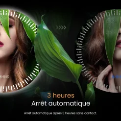 Miroir Lumineux|EMKE Miroir led salle de bain 80 cm, avec 3 Couleurs de lumière réglables+Anti-buée, Économie d'énergie miroir led
