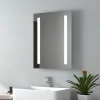 Miroir Lumineux|EMKE Miroir lumineux salle de bain 45x60cm, Miroir LED salle de bain, Miroir avec l'éclairage, Lumière blanche froide
