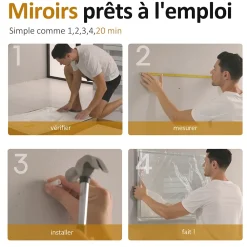 Miroir Lumineux|EMKE Miroir lumineux salle de bain rond diamètre 60cm, Miroir LED avec Interrupteur Tactile, Anti-buée, 3 couleurs de Lumières