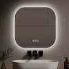 Miroir Lumineux|EMKE Miroir lumineux salle de bain sans cadre 60x60cm , Interrupteur Tactile, Anti-buée, LED Lumière Blanche Froide/Neutre/Chaude