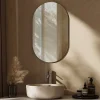 EMKE Miroir rond mural 40x70 cm, surface sans cuivre, anti-explosion, déco murale salle de bain, salon ou chambre