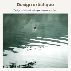Miroir Lumineux|EMKE Miroir salle de bain avec éclairage, asymétrique, anti-buée, interrupteur tactile, 3 couleurs de lumière réglable, 65 x 45 cm