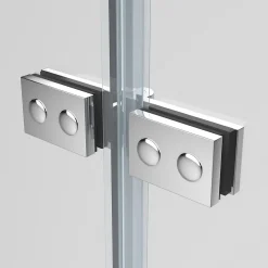 EMKE Pare de baignoire en 6 mm verre securit Paroi de douche pliable pour baignoire, 130x140cm,Revêtement Nano facile à nettoyer
